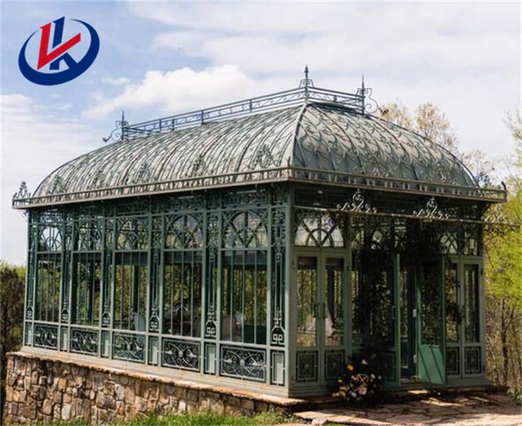 Hot dipped galvanized Gazebo Glass Conservatory