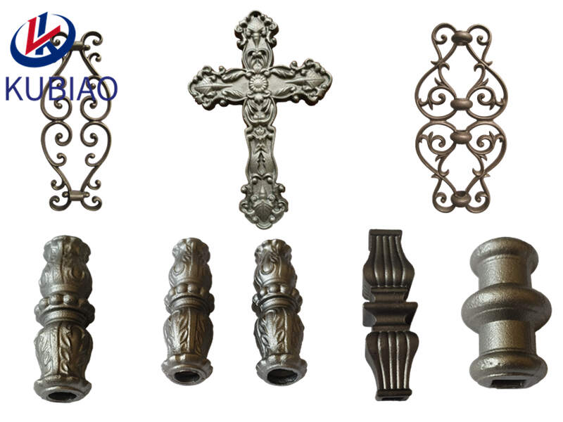 What types of designs can be found on iron ornamental  ?